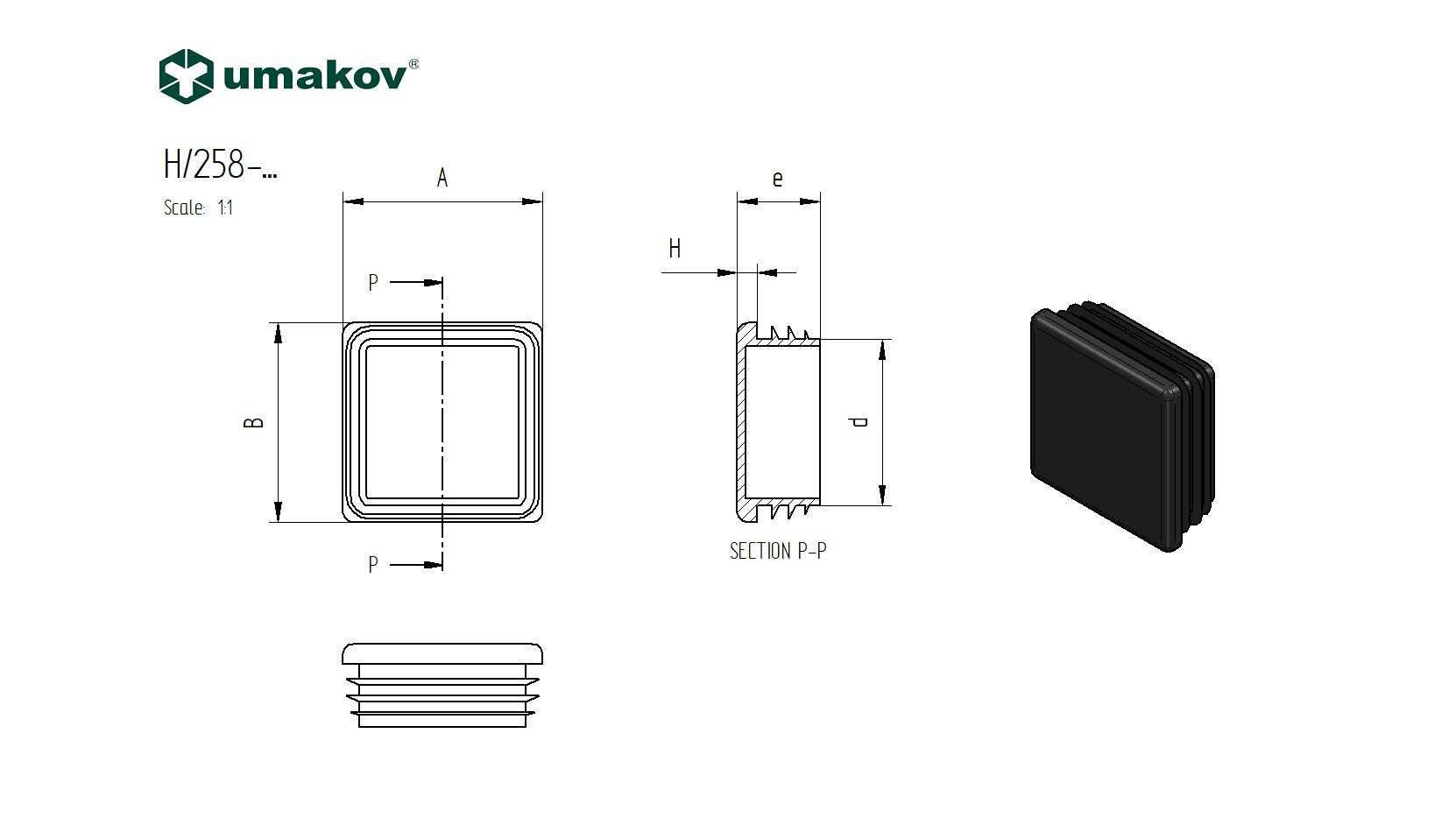 Pole cover 60x60mm-PVC