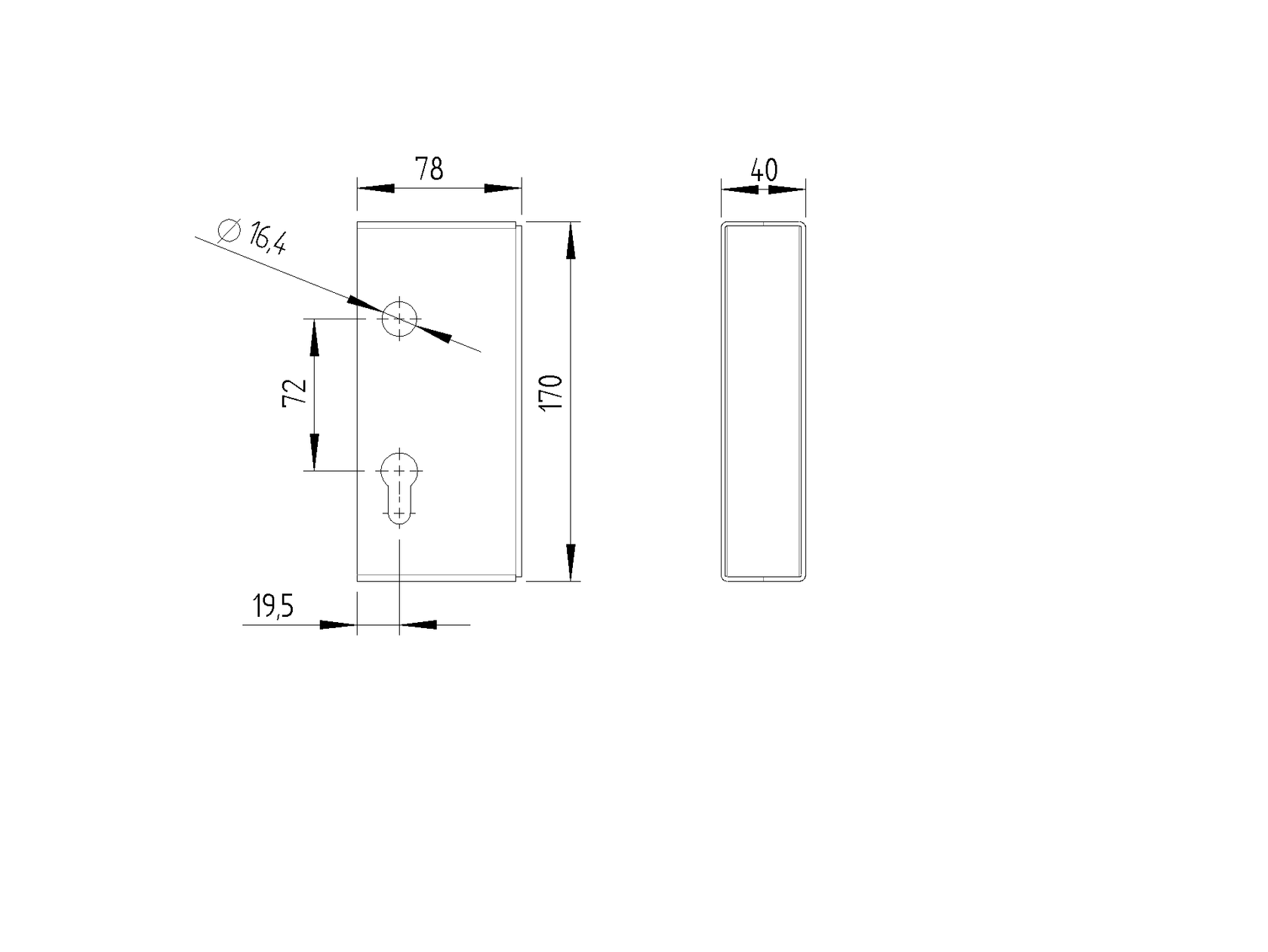 Lock box for lock H/35-64A