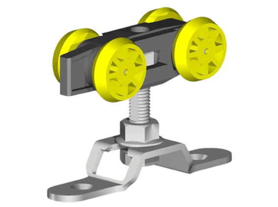Fittings for sliding doors - bar AL, nosnosť 60kg