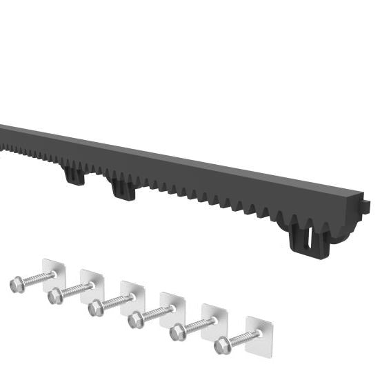 Toothed steel rack PVC+Fe,27x20mm,L1m,max 1200kg