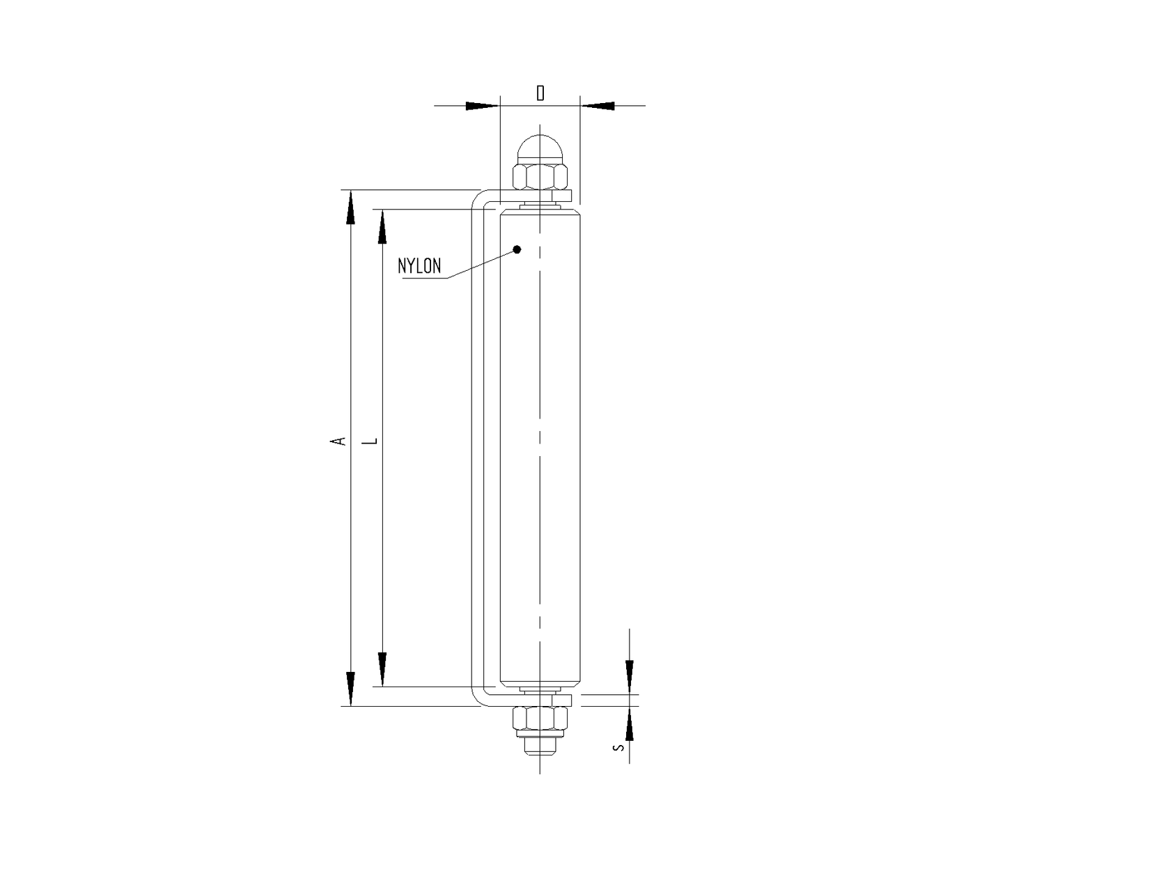 Guiding roller with console BLACK