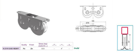 Push-up pulley - complete D80