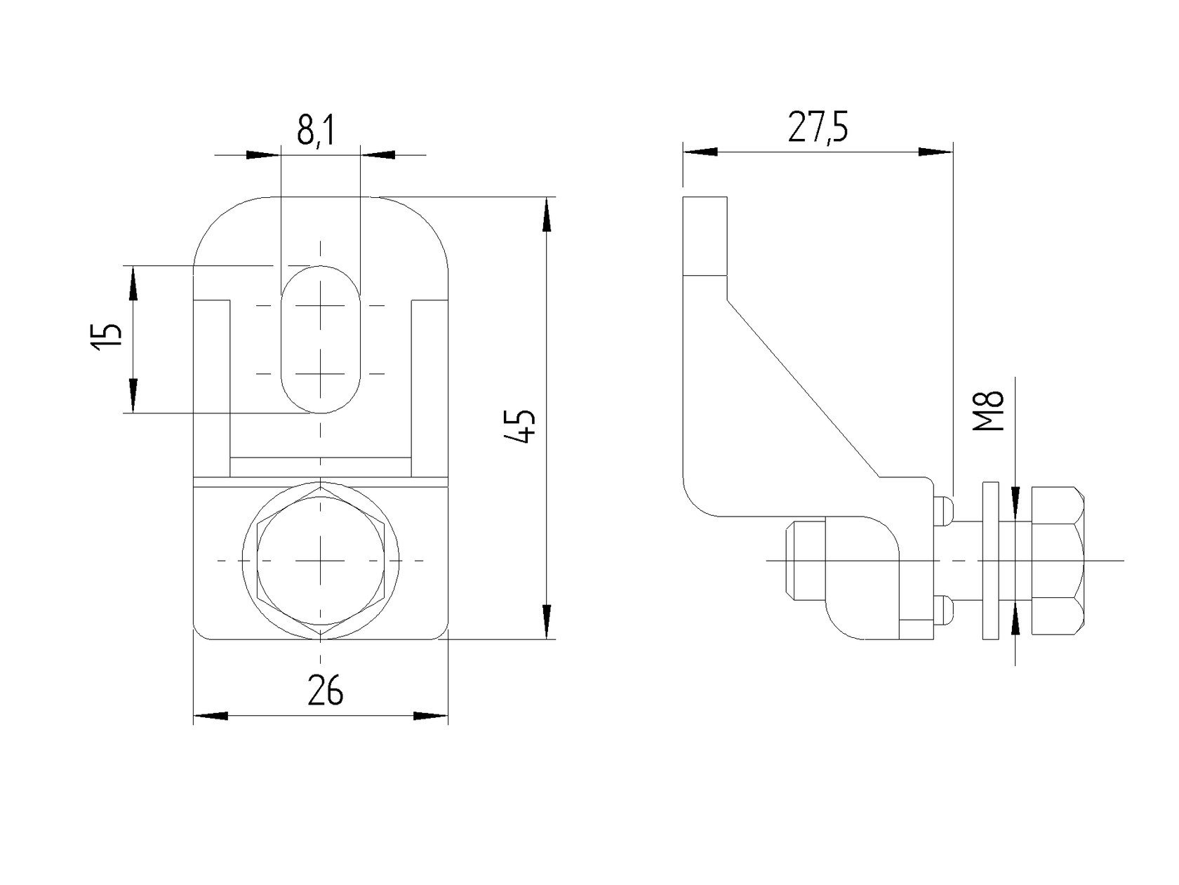 Console for anchoring of the steel rack, Zn,