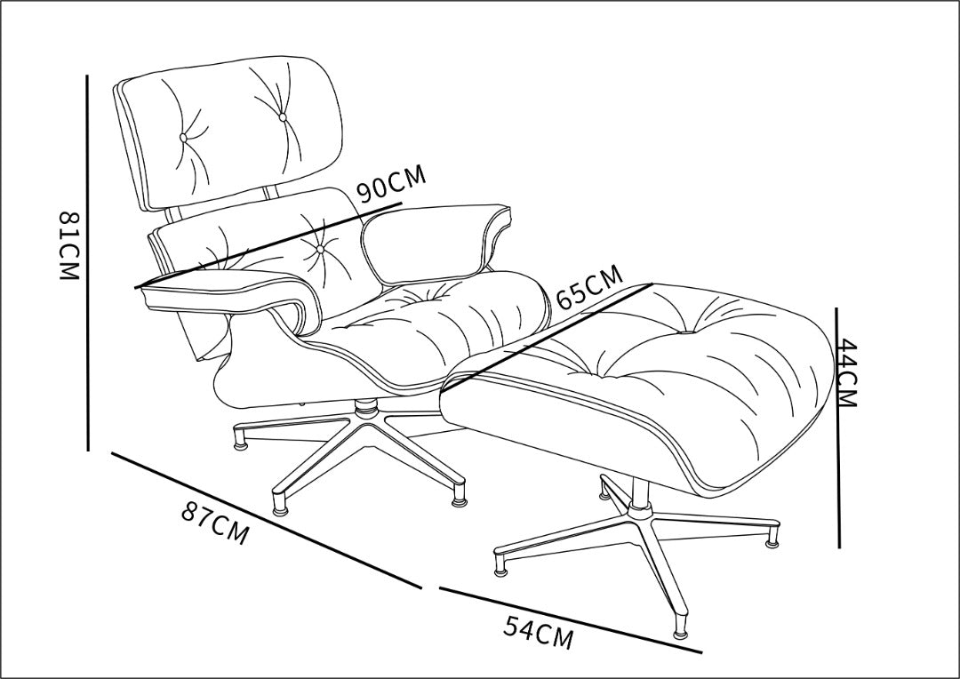 lounge chair Charles & Ray Eames walnut replica