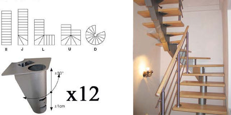 Staircase SEGMENT NS240 V 2450-2230mm, set 12x seg