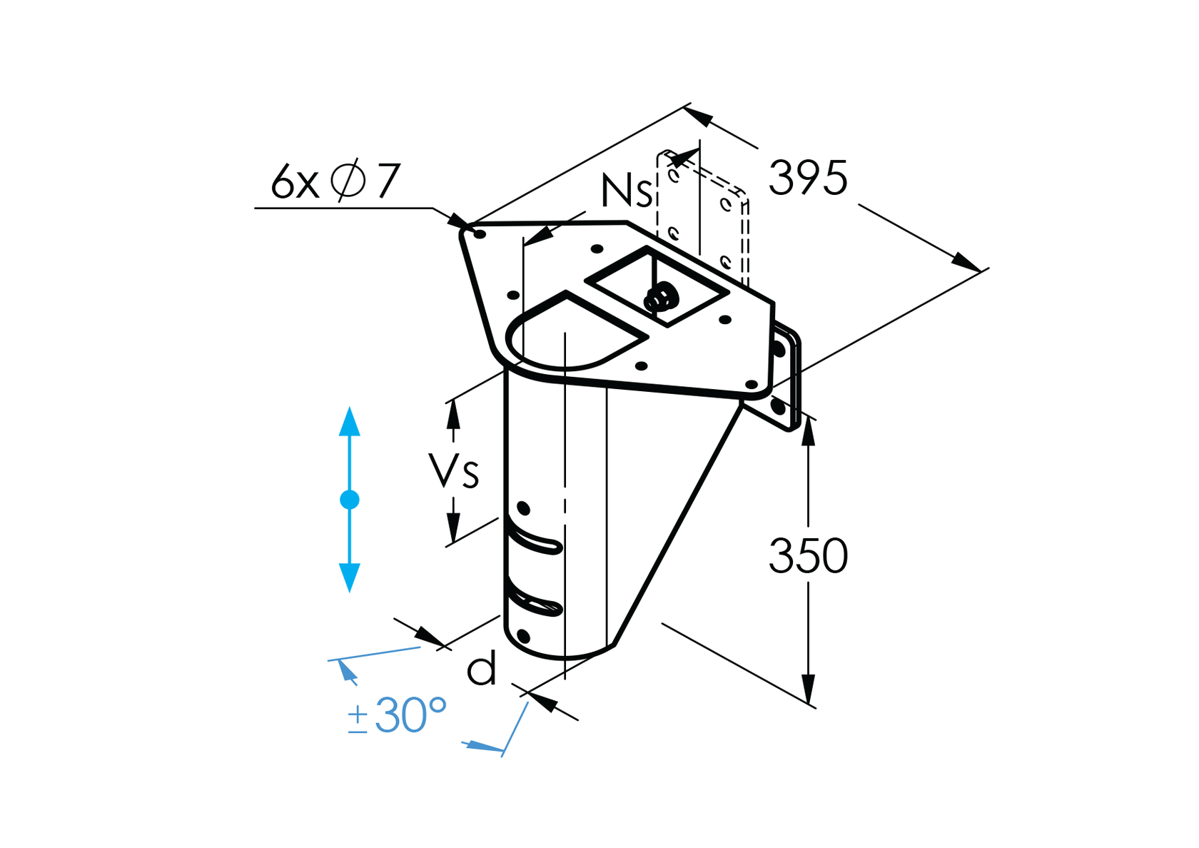 Staircase SEGMENT NS240 element 349x248x115mm