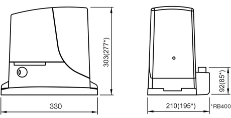 NICE drive for sliding gates with electronics max 600kg