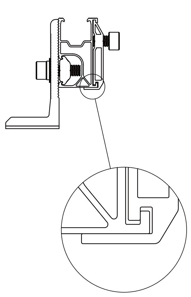 Splice kit w. lower edge for R52 mounting rail