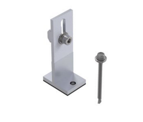 L-bracket for corrugated/trapezoidal sheet roofing