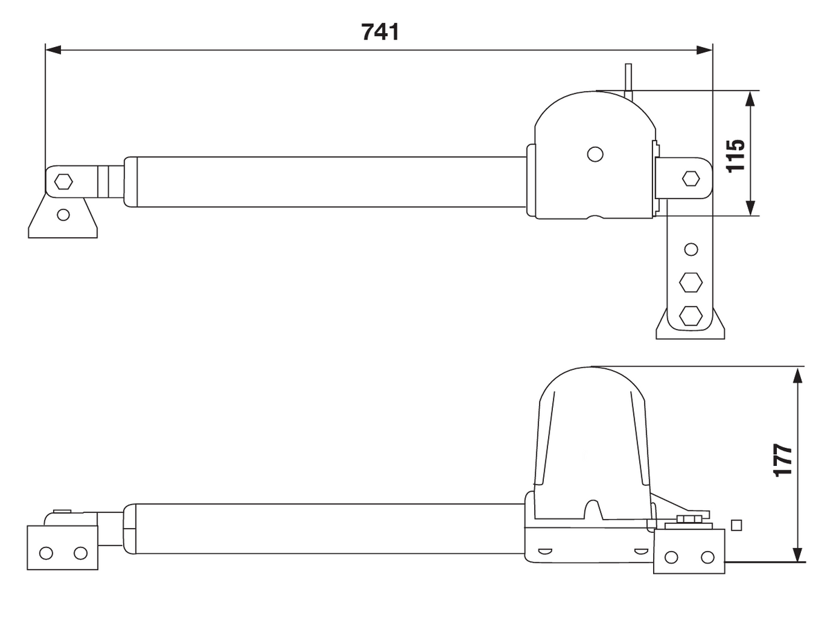KEY drive for double-leaf gate, set with photocells