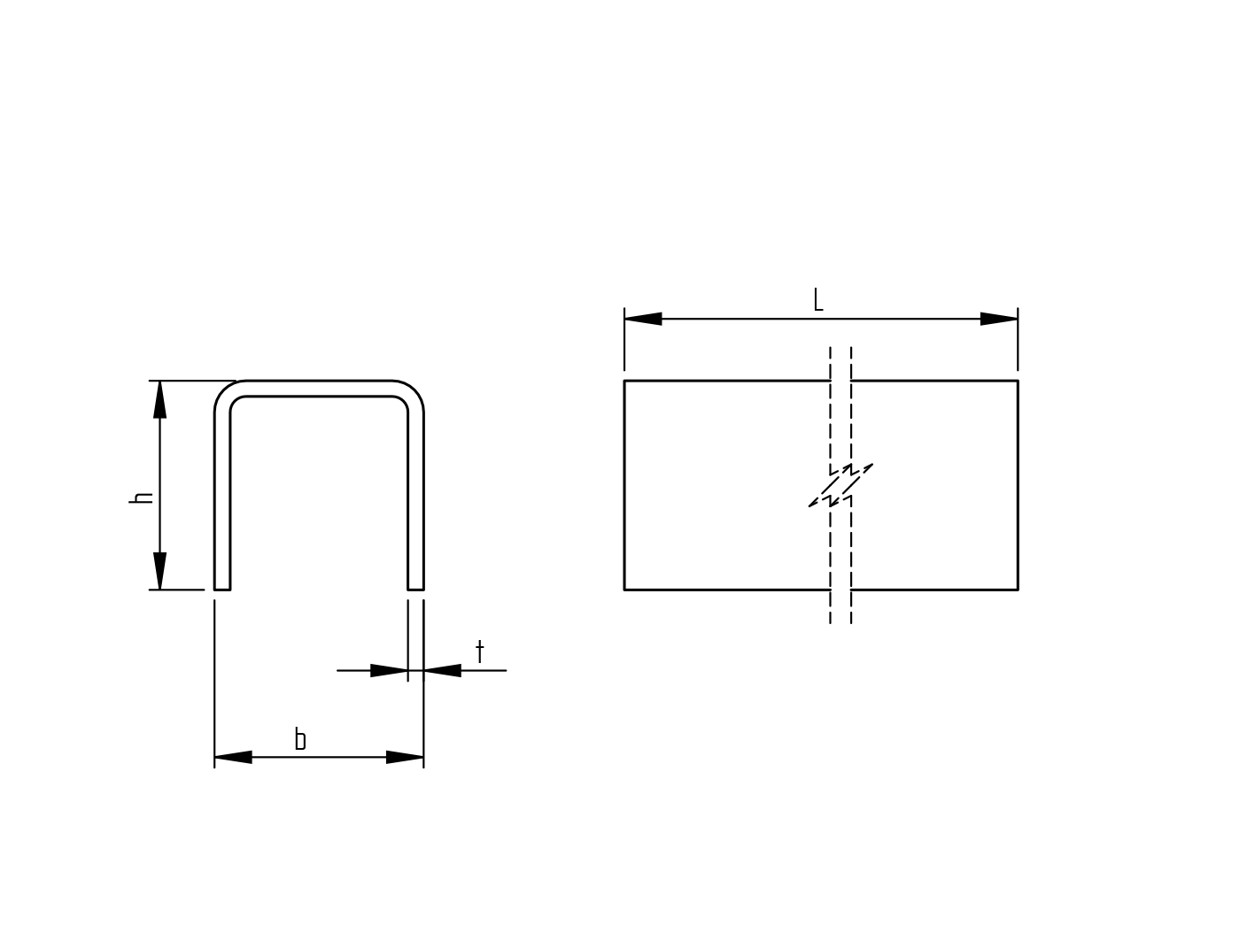 U-profile steel 50x50x3 (3,0148kg/m)