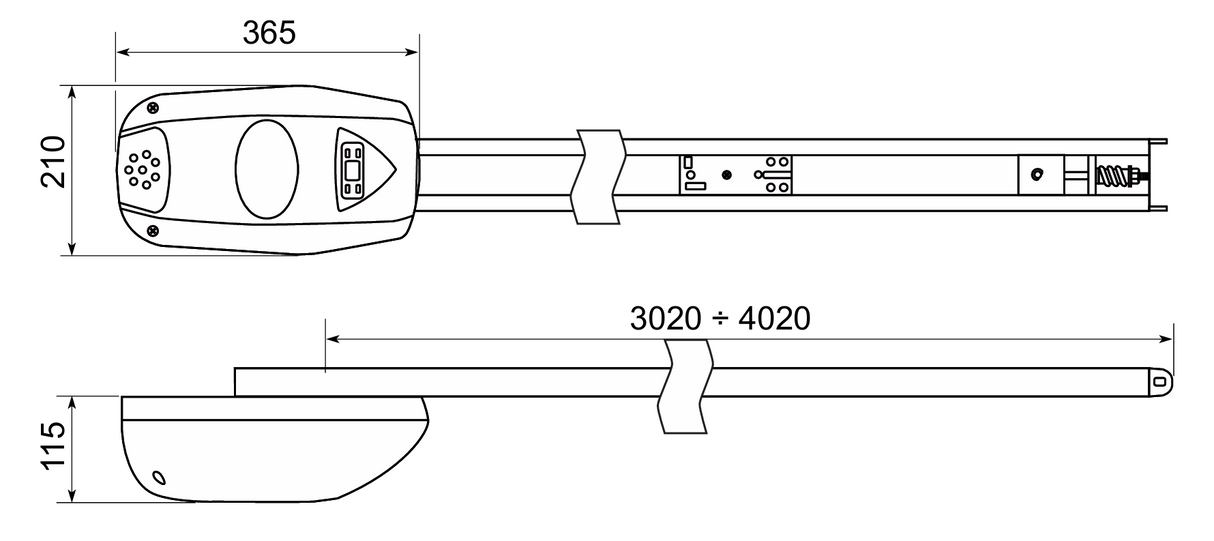 Garage door opener CAME max. 14 m2