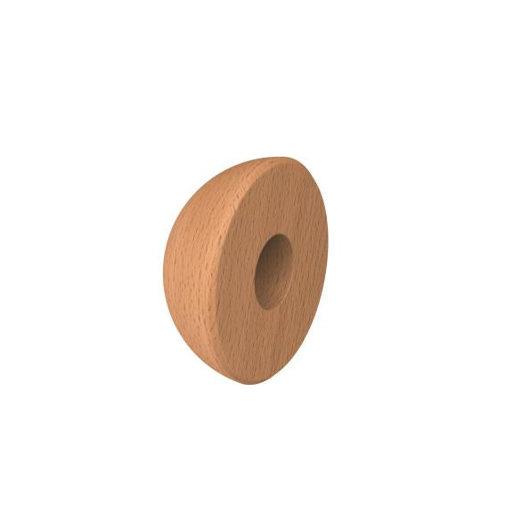 Beech half-ball end cap