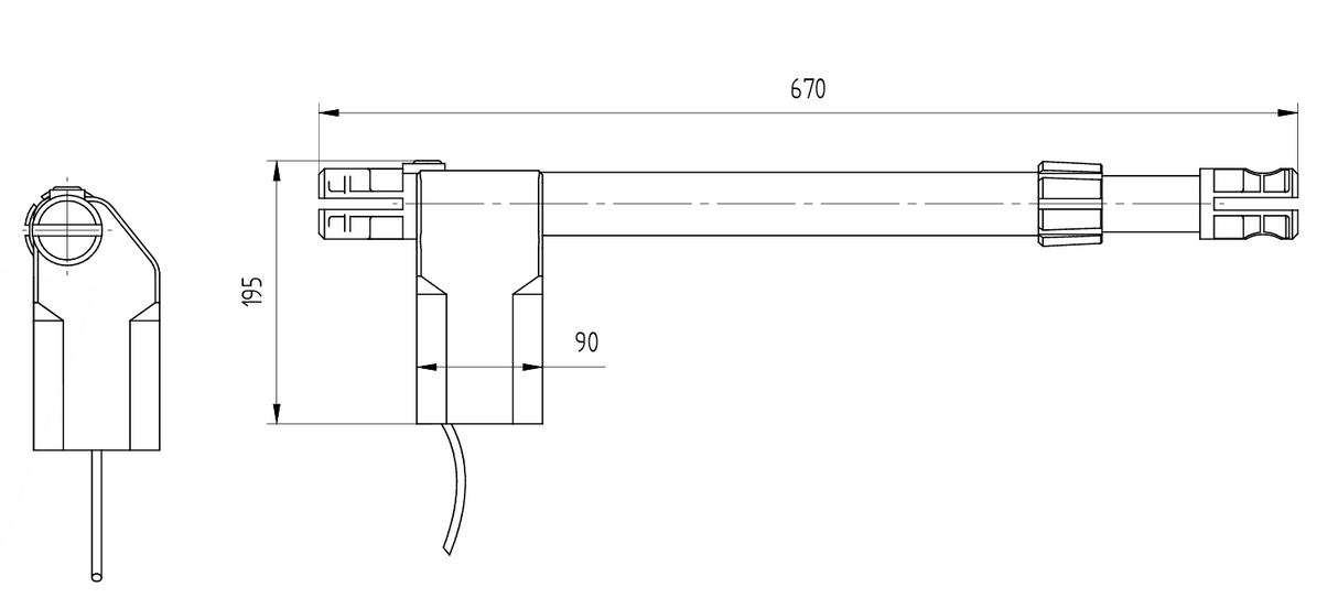 Rollkit drive for double-leaf gate, set with photocells