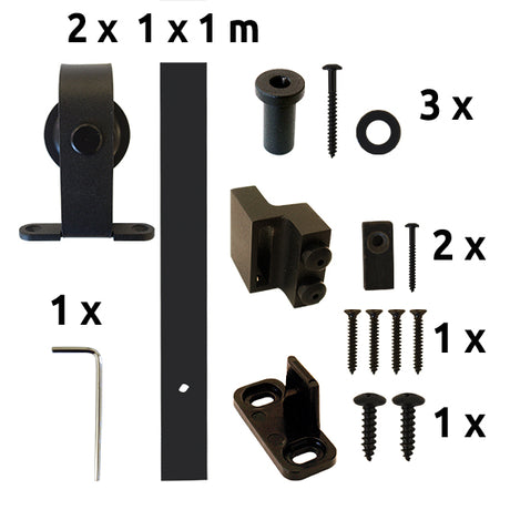 sliding barn door hardware - mini - "Siera"