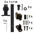 sliding barn door hardware - mini - "Siera"