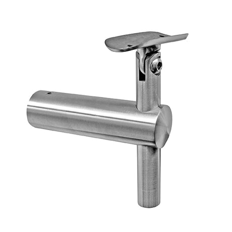 Off-axis handrail bracket AISI304, flat/42,4, b80,