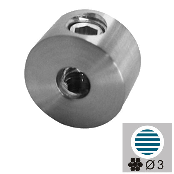 Inox cable clamp AISI304, d3,2mm