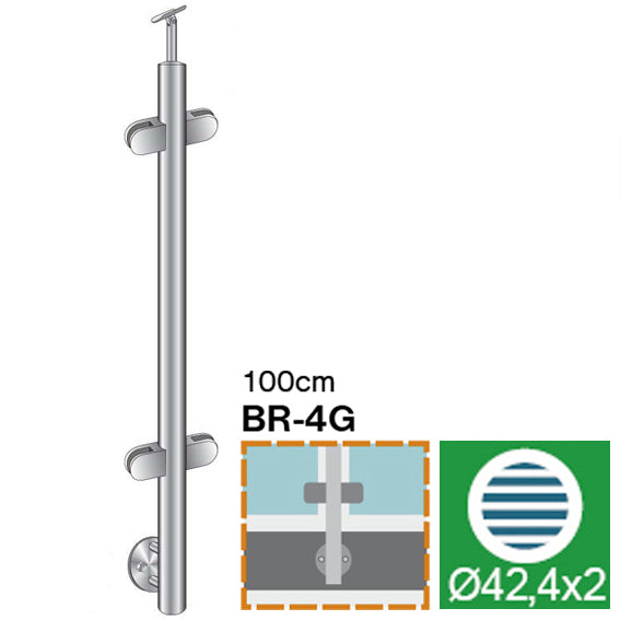 Stainless steel pole - BK, straight