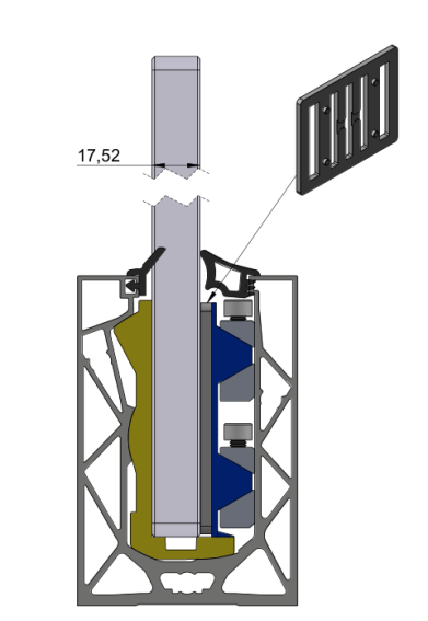 AL-profil, connecting pin