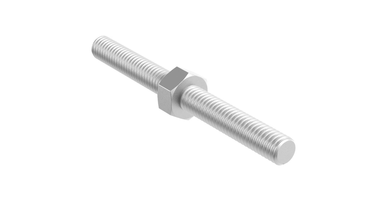 Dual stainless steel threaded rod, AISI316 M6/M6
