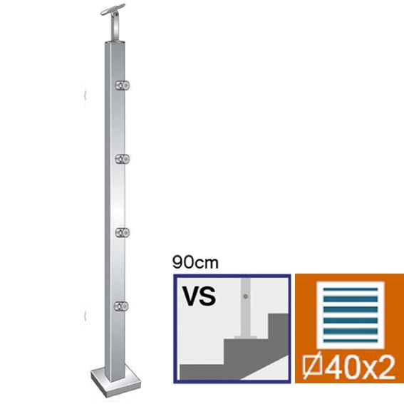 Stainless Baluster pole, VK-stairs