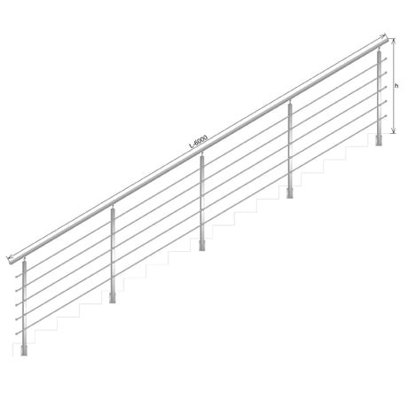 Railing JP, BR STAIRS AISI304, 40x40x2/4xd12/H900/