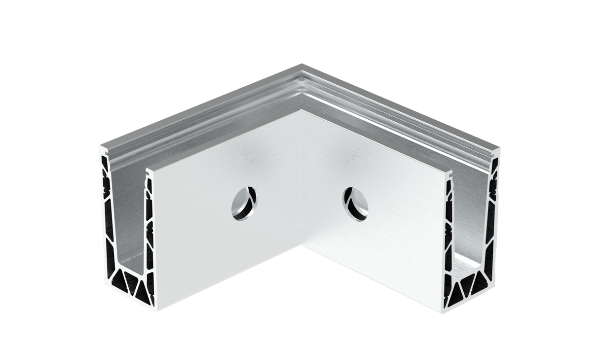 AL profile,  side mount- 90°conector