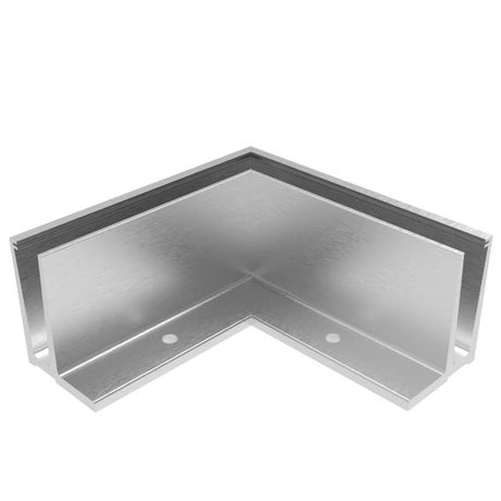 Top mount - glass AL/ELOX/Satin , 90°out