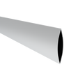 Aluminum fence slat oval 20x100-6000mm