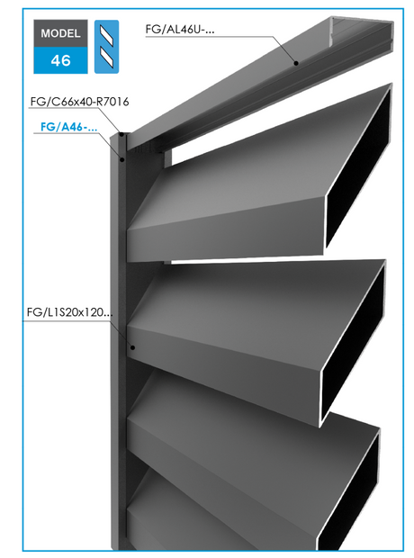 Aluminum U-adapter 50x20-6000mm R7016