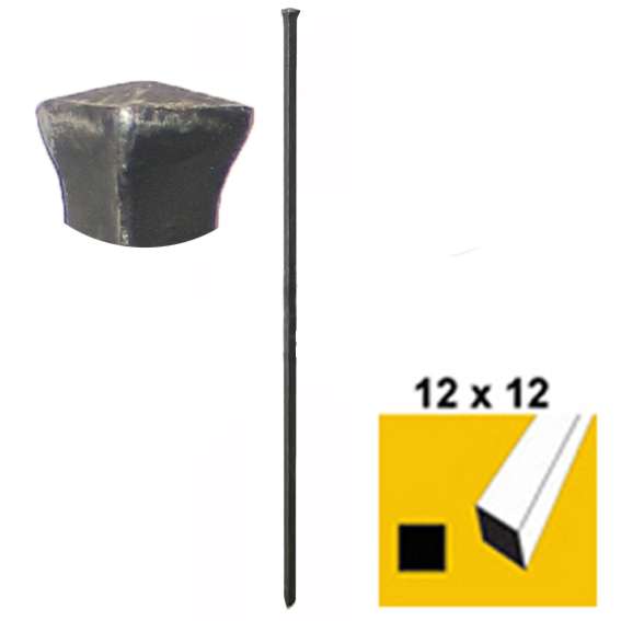 Forged pole h900, 12x12mm