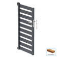 Single-wing aluminium gate 1,025x1,50m with 20x100 R7016 filling - set