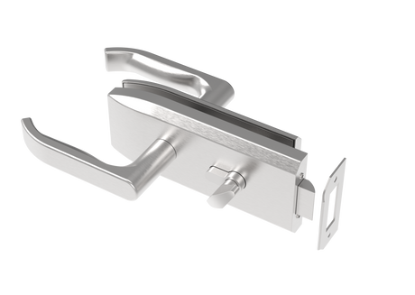 Lock for glass door inox, glass t 8,10,12mm