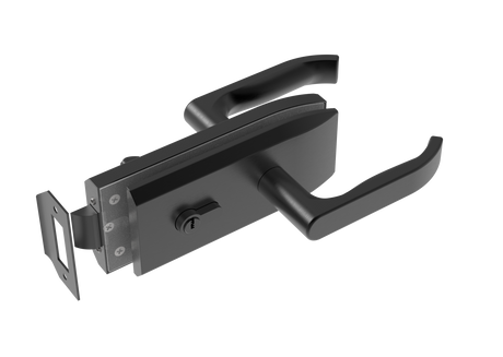 Lock for glass door inox, glass t 8,10,12mm BLACK