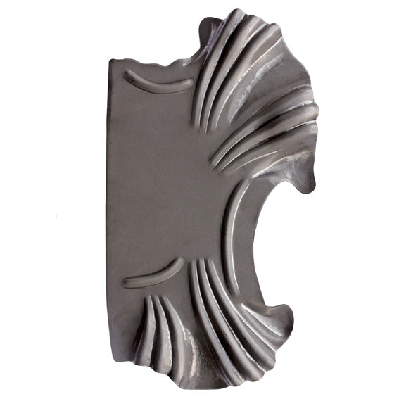 Štítok bránový zdobený pravý bez otvorov 285x160,