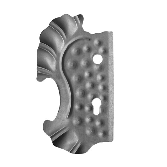 Štítok bránový zdobený ľavý 290x160, t2, d20, 90mm