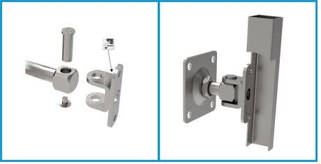 Plate for adjustable hinges, 30x90x5mm, INOX