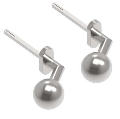 Door handle with plate, pair AISI 304, K320, fix