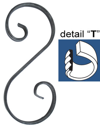 Scroll "S" 230x100, 12x6mm