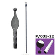 Pole with spear h900, b30, n12x12 (P/035-12x12mm)
