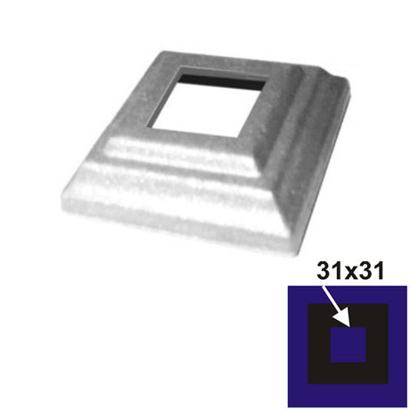 Rosette 60x60, h17, t4mm