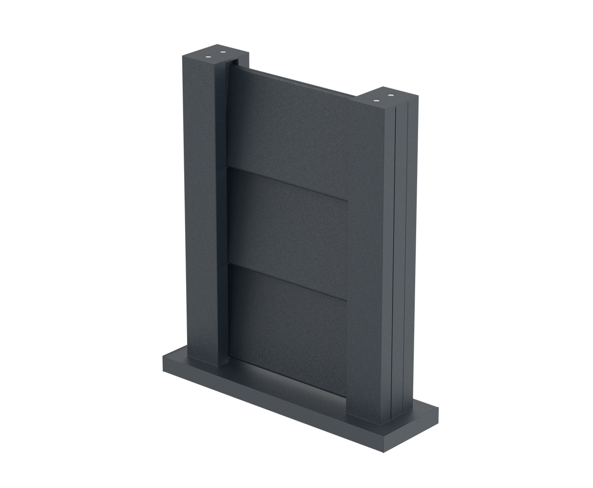 Fence sample 0,3x0,4m freestanding for louvre slats FG/L8x120