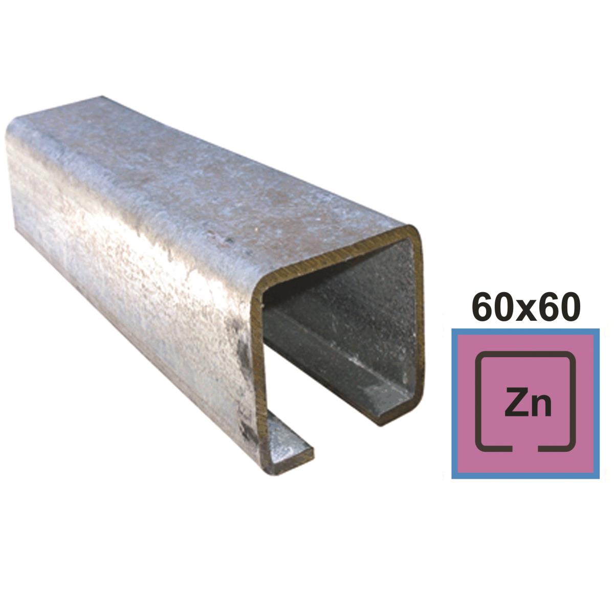 Guiding track Zn, 60x60x4mm, L7m
