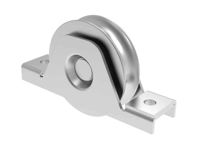 Wheel for sliding gates with U groove INOX, D80mm
