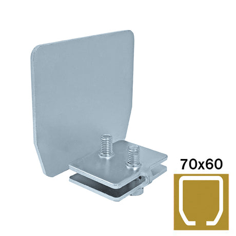 End cap Zn, profile 70x60mm