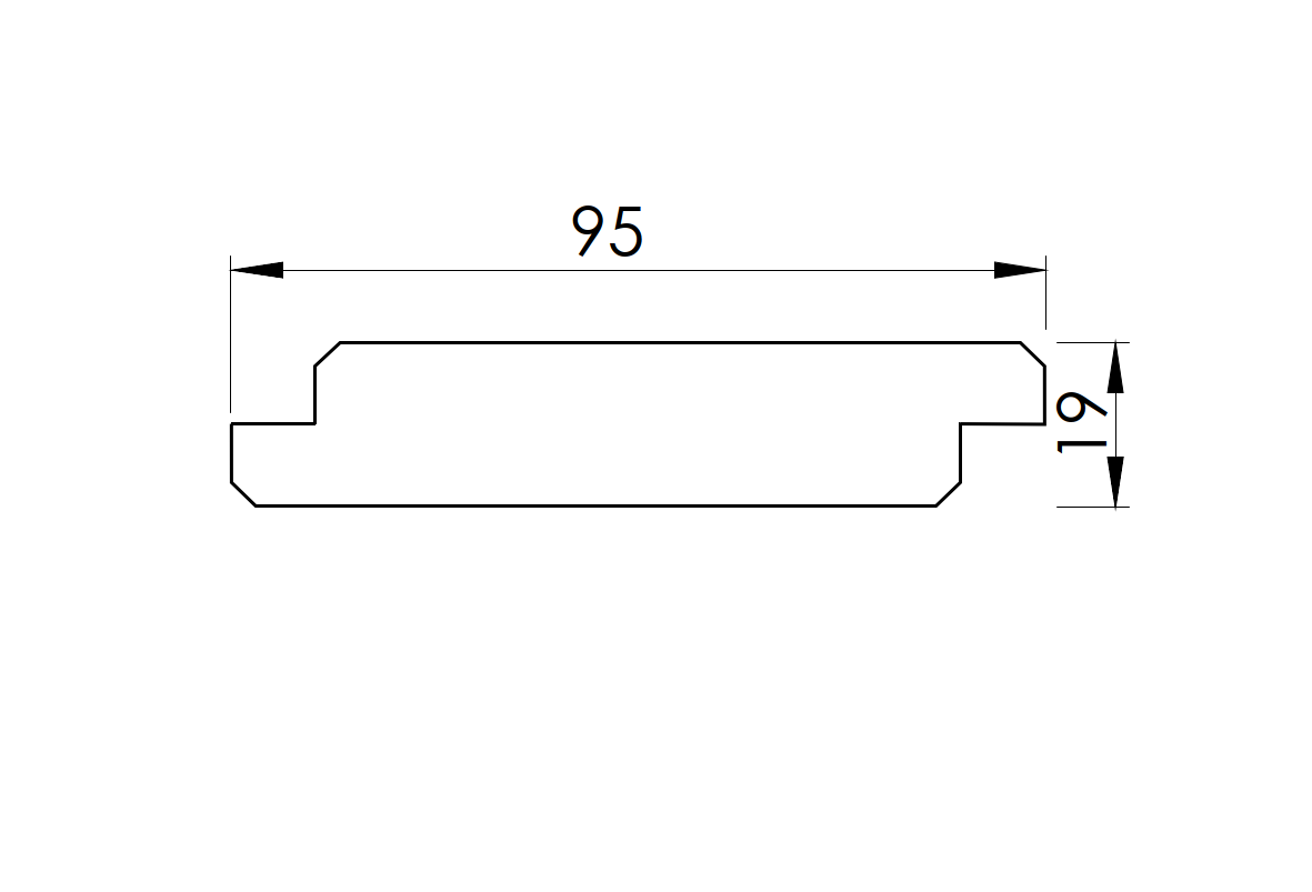 Pine Wood Fence Panel 19×95 – 1200 mm