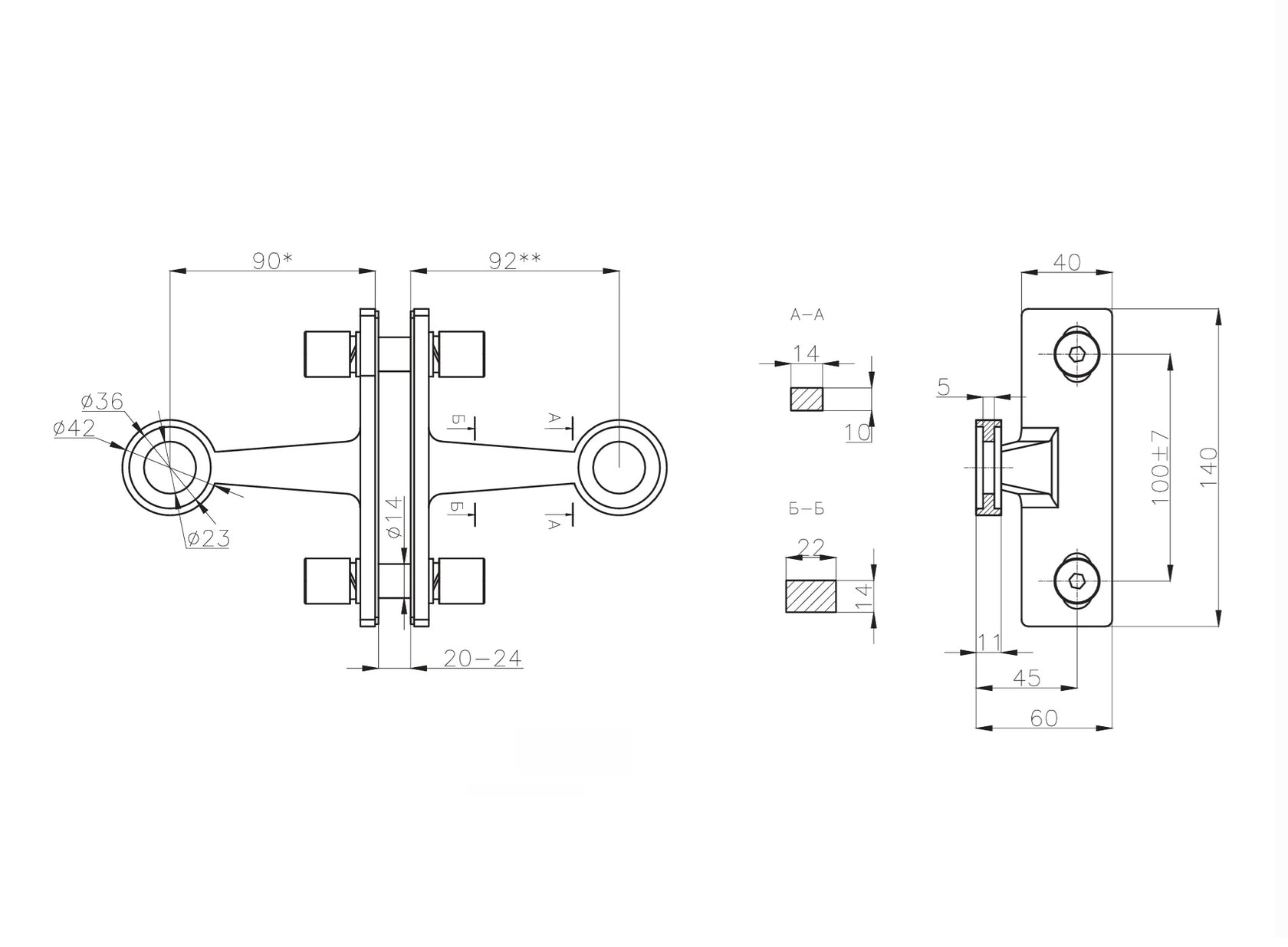 Fixed glazing - spider 02