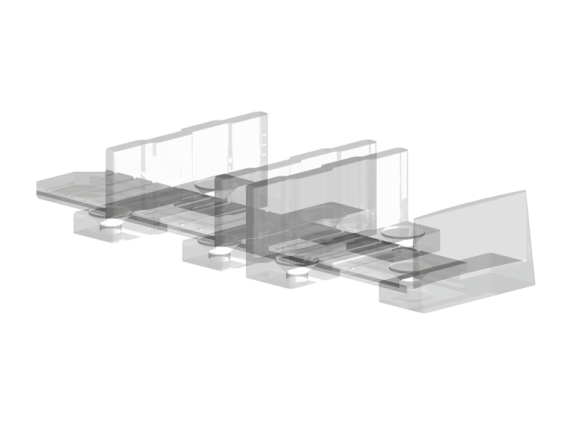 Fittings for sliding doors - bar AL, nosnosť 60kg
