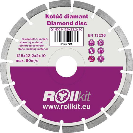 Diamond saw blade 125x22,2x10mm